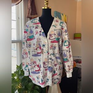 Lab Coat Colorful Farm Animal Print